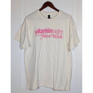 Spike Lee x Vitamin Water From New York Promo Shirt Size Large Beige & Pink Tee